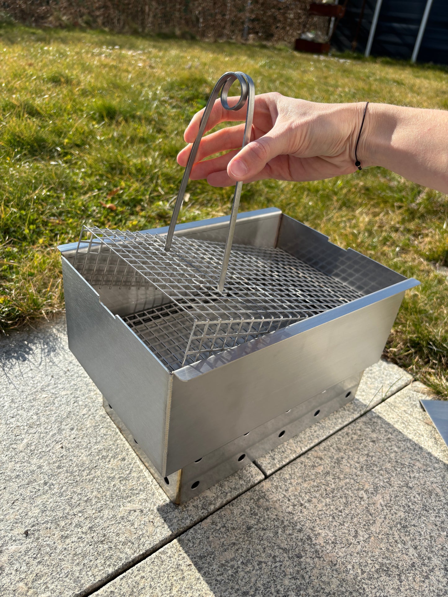 Tischräucherofen - Edelstahl - "Schuhschachtel"