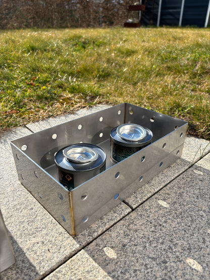 Tischräucherofen - Edelstahl - "Schuhschachtel"