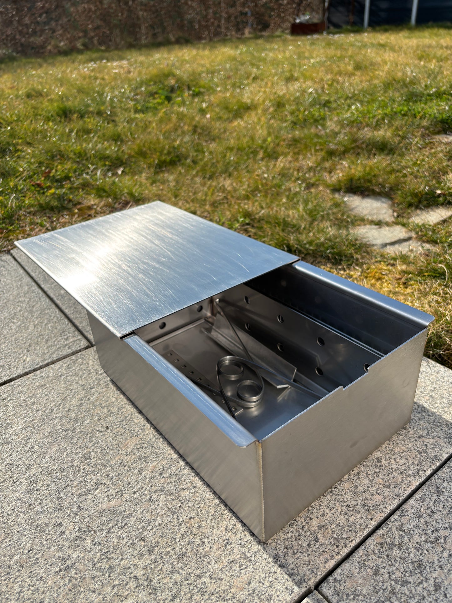 Tischräucherofen - Edelstahl - "Schuhschachtel"