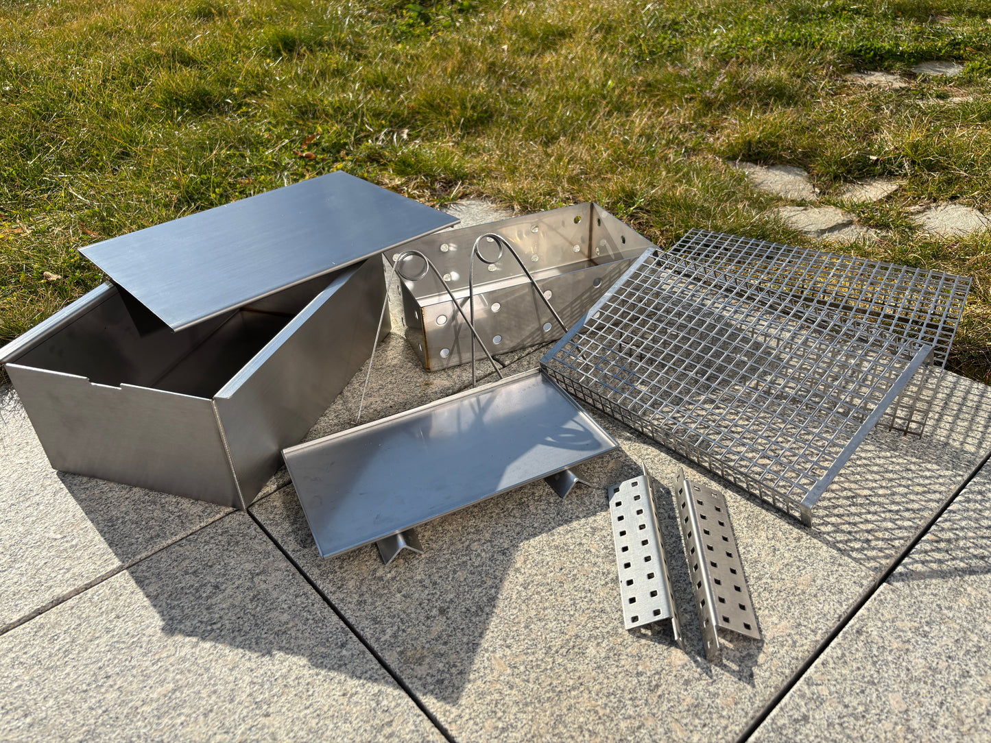 Tischräucherofen - Edelstahl - "Schuhschachtel"
