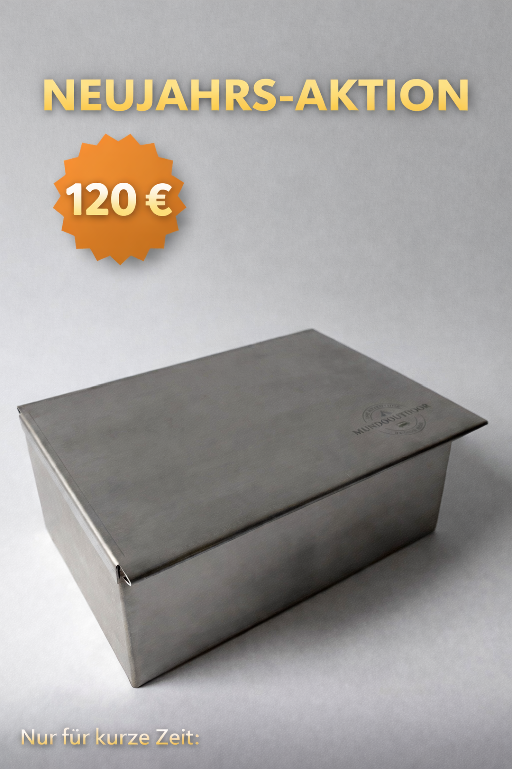 Tischräucherofen - Edelstahl - "Schuhschachtel"